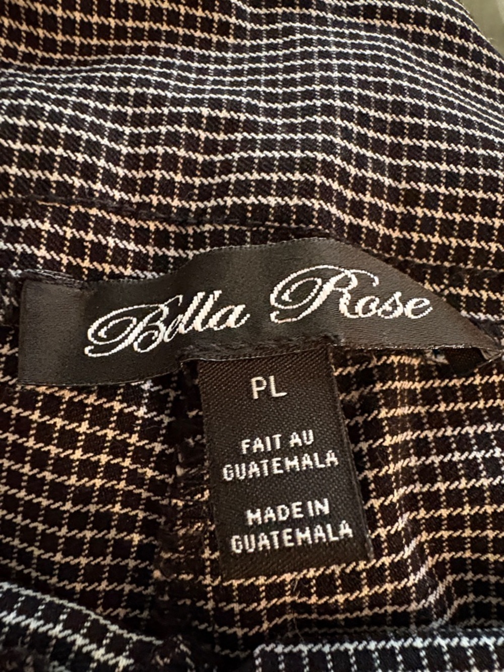 Black Micro-Pattern Stretch Dress Pants - Picture 6 of 9